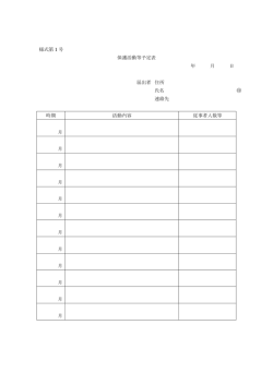 様式第 1 号 保護活動等予定表 年 月 日 届出者 住所 氏名 連絡先 時期