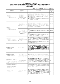 入札手順スケジュール [中央区立有馬幼稚園増築及び中央区立有馬