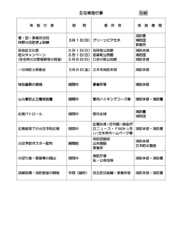 主な実施行事 別紙