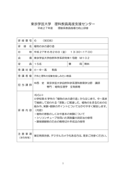 植物の水の通り道 - 東京学芸大学