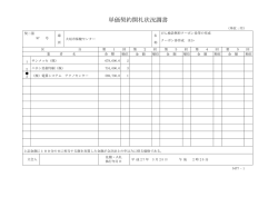 単価契約開札状況調書