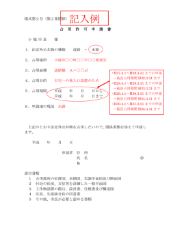 記入例 - 小城市