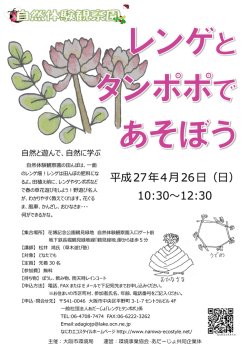 レンゲとタンポポであそぼう（PDF）