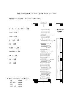 大ホール綱元及び飛び丈端：tsunamoto-daihall サイズ