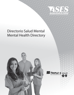 Directorio Salud Mental Mental Health Directory