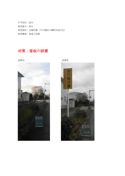 対策：看板の設置