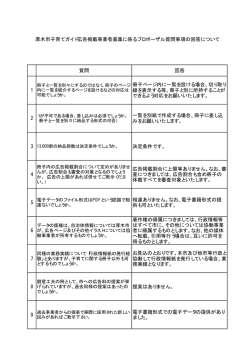 プロポーザル質問事項の回答について（PDF形式：6KB）