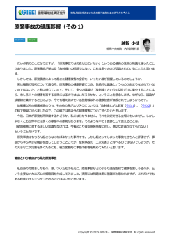 記事全文（PDF） - NPO法人 国際環境経済研究所｜International