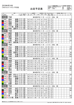 出走予定表 - BOAT RACE オフィシャルweb
