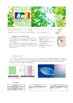 新発想コーティングレンズのご案内