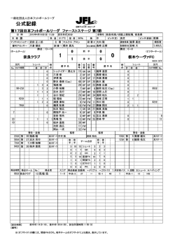 公式記録 - 日本フットボールリーグ
