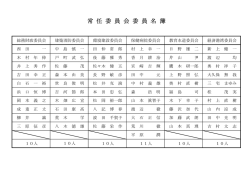 資料1 常任委員会委員名簿（PDF形式:43KB）
