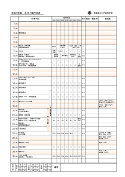 H27年度 4月行事予定表