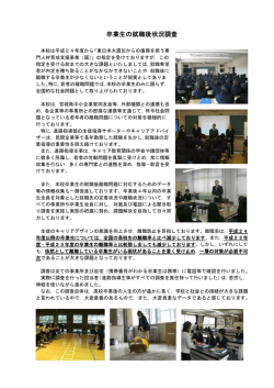 卒業生の就職後状況調査