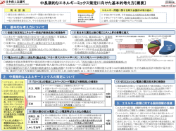 中長期的なエネルギーミックス策定に向けた基本的