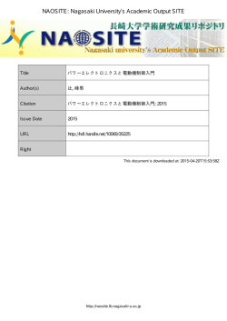 Title and Contents - NAOSITE