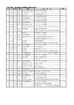 平成27年度 愛川町青少年指導員の活動予定(案）