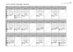 資料2 平成27年度 活動日程表（案）（PDF：60KB）