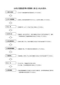 別紙7 公的介護施設等の整備に係る入札の流れ(PDF形式, 77.65KB)