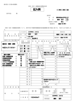 妊婦・乳児一般健康診査費請求書（記入例）（Pdf形式：147KB）
