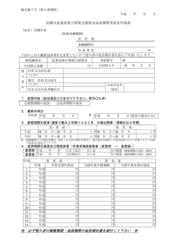 前橋市起業家独立開業支援資金返済期間等延長申請書 ※ 必ず借入者