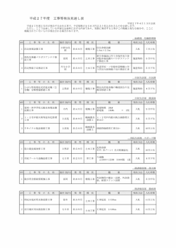 平成27年度 工事等発注見通し表(PDF文書)