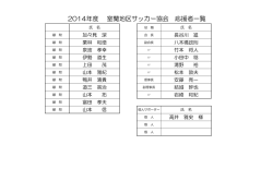 2014年度 室蘭地区サッカー協会 応援者一覧