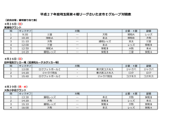 試合ｽｹｼﾞｭｰﾙ