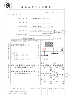 補 助 金 等 交 付 申 請 書
