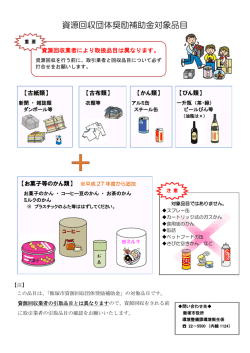 資源回収団体奨励補助金対象品目