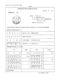 産業廃棄物処理計画実施状況報告書