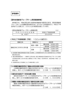 認知症高齢者グループホーム緊急整備事業