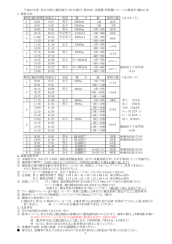 平成27年度 仙台市陸上競技協会 （仙台地区） 第26回 長距離・短距離