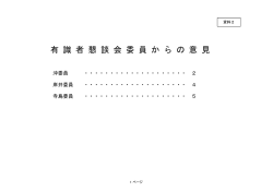 資料2 有識者懇談会委員からの意見[PDF：164KB]