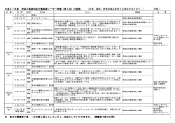 平成27年度 神奈川県認知症介護実践リーダー研修（第1回）日程表（案