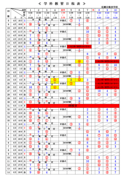 学科日程表 PDF - 杭瀬自動車学校