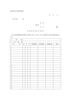 様式第42号(第49条関係) 年 月 日 安中市長 様 住 所 受注