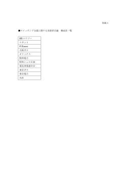 別紙1 スイッチング支援に関する実務者会議 構成員一覧 SB エナジー