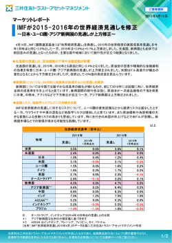 IMFが2015-2016年の世界経済見通しを修正