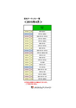 ＜2015年4月＞