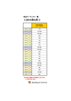 ＜2015年4月＞