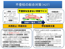 不登校の総合対策（H27）