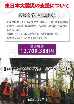 東日本大識の支援について