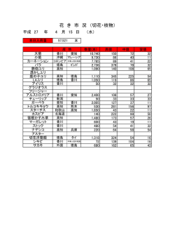 花 き 市 況 （切花・枝物）