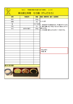 東北郷料理 もち膳（ずんだもち）