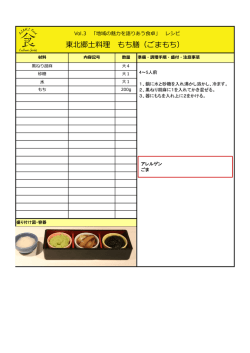 東北郷料理 もち膳（ごまもち）