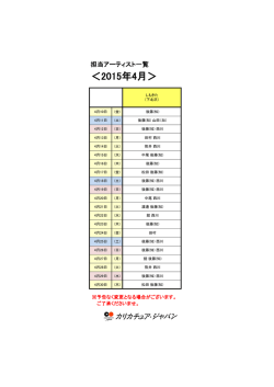 ＜2015年4月＞