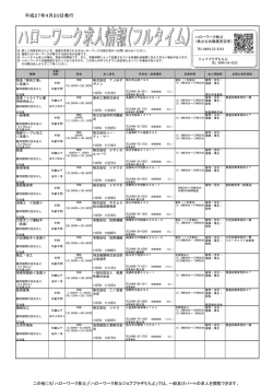 フルタイム - 埼玉ハローワーク
