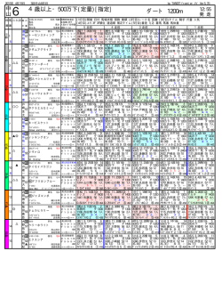 競馬新聞形式・出馬表 [500万下]