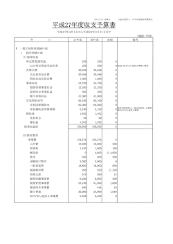 平成27年度収支予算書